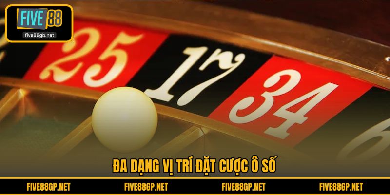 Đa dạng vị trí đặt cược ô số